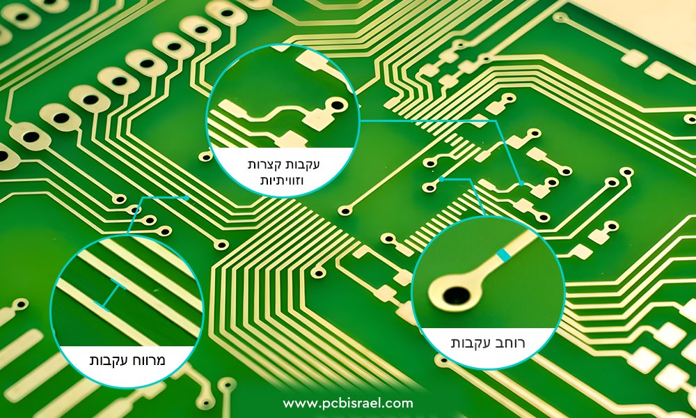 רוחב מסלול PCB ומרווח מסלול בניתוב PCB